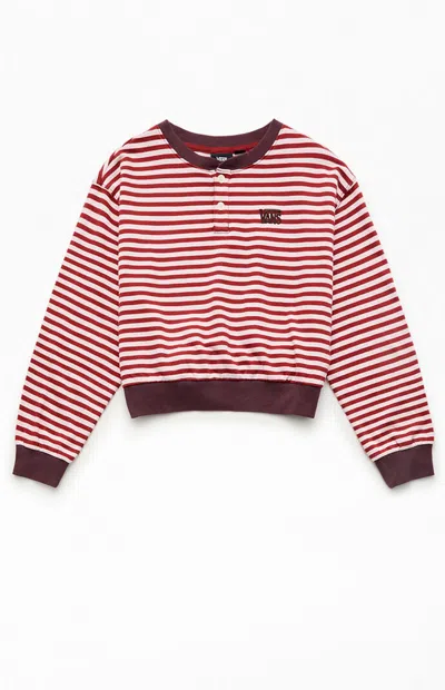 Vans Kids Molly Striped Henley Long Sleeve In Multi