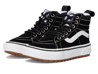 Vans Kids Mtetm Sk8-hi(r) (little Kid) Kid's Shoes Black/white : 11.5 Little Kid M, Canvas/suede In Multi