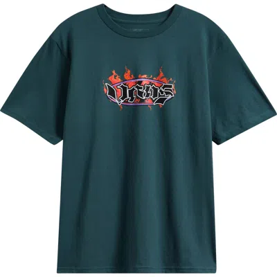 Vans Kids' Night Spark Graphic T-shirt In Green