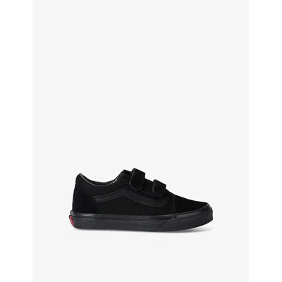 Vans Black Kids' Old Skool Suede And Canvas Low-top Trainers