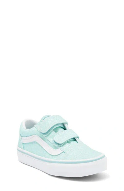 Vans Kids' Old Skool V Sneaker In Glitter Pastel Blue