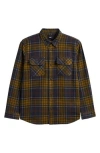 Vans Kids' Otis Parisian Plaid Cotton Flannel Button-up Shirt In Brown