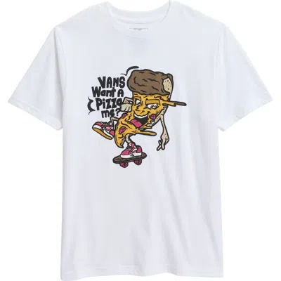 Vans Kids' Pizza Me Graphic T-shirt In White