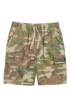 Vans Kids' Range Camo Print Cotton Cargo Shorts In Multi