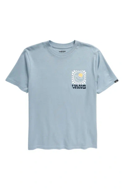 Vans Kids' Rise & Shine Graphic T-shirt In Dusty Blue
