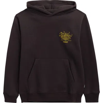 Vans Kids' Scratched Record Pullover Hoodie In Black