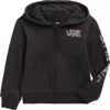 Vans Kids' Scribbled Past Zip Hoodie In Black