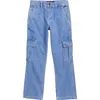 Vans Kids' Service Cargo Jeans In Stonewash Blue