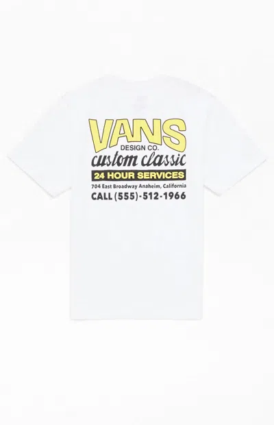Vans Kids Shop Front T-shirt In White In Multi