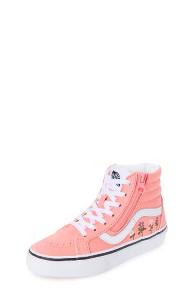 Vans Kids' Sk8-hi Reissue Side Zip Sneaker In Pink
