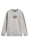 Vans Kids' Star Checker Cement Cotton Blend Sweatshirt In Gray