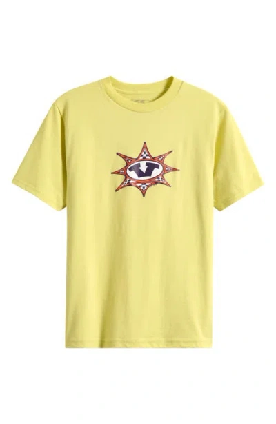 Vans Kids' Star Checker Cotton Graphic T-shirt In Yellow
