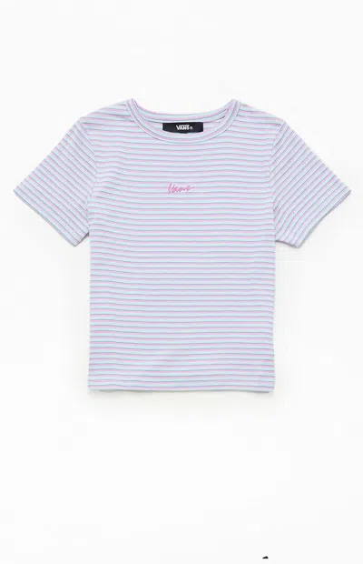 Vans Kids Striped Alice Baby T-shirt In Light Blue