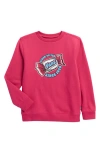 Vans Kids' Stuck On Cotton Blend Crewneck Sweatshirt In Cherries Jubilee