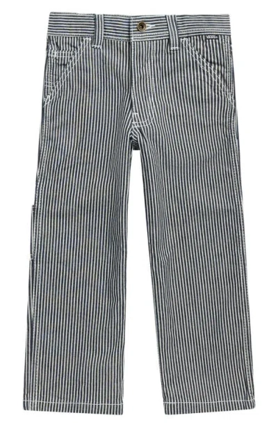 Vans Kids' Striped Tapered Carpenter Pants In Indigo