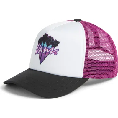 Vans Kids' Twisted Snapback Trucker Hat In White