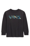 Vans Kids' Wall Fix Long Sleeve Graphic T-shirt In Black