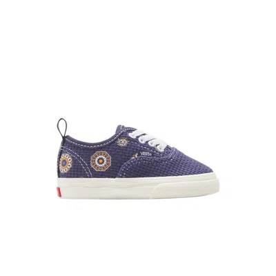 Pre-owned Vans Kith X Authentic Elastic Lace Toddler 'medallion' | Blue | Infant Size 6