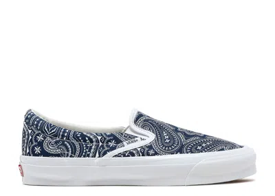 Vans Kith X  Vault Og Classic Slip-on Lx 'paisley' In Blue