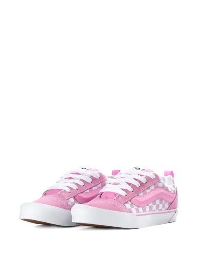Vans Kids' Knu Checkerboard Skool Sneakers In Pink