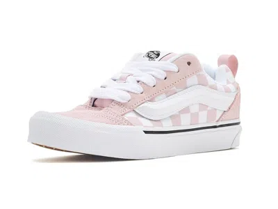 Vans Knu Skool (big Kid) Kid's Shoes Checkerboard Pale Petal Pink: 3.5 Big Kid M