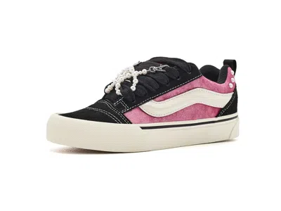 Vans Knu Skool (big Kid) Kid's Shoes Pearl Suede Pink Velvet: 5 Big Kid M In Black