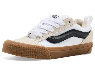 Vans Knu Skool (big Kid) Kid's Shoes Turtledove/true White: 4.5 Big Kid M, Canvas/suede In Neutral
