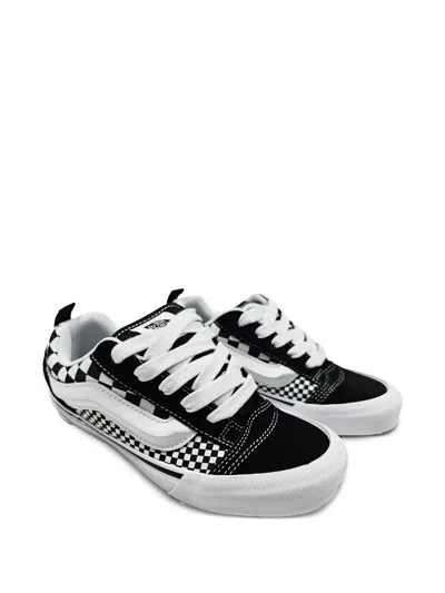 Vans Kids' Knu Skool Checkerboard Trainers In Black