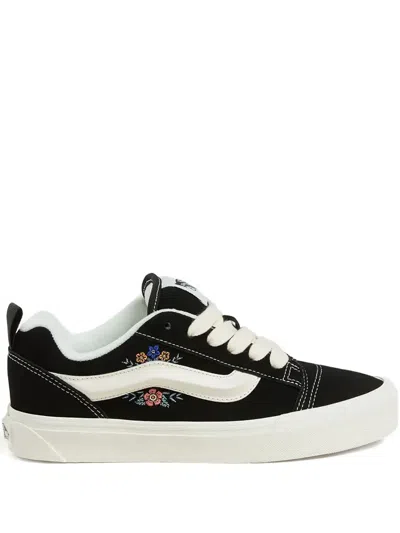 Vans Knu Skool Embroidered Low-top Sneakers In Black