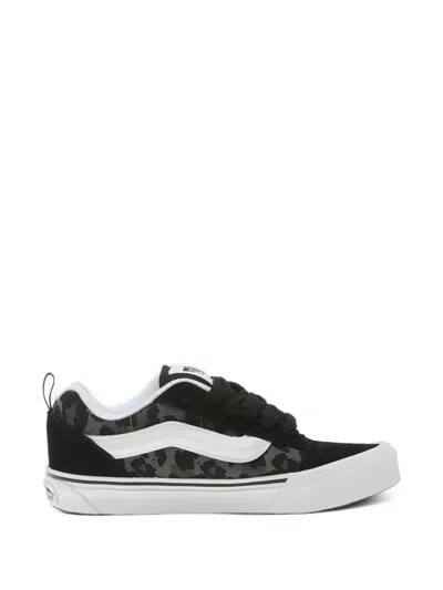 Vans Knu Skool Leopard-print Sneakers In Black
