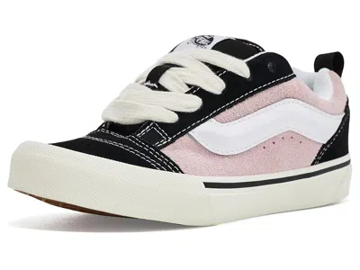Vans Knu Skool (little Kid) Kid's Shoes Black/pale Petal: 11.5 Little Kid M, Suede In Pink