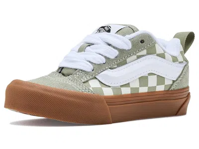 Vans Knu Skool (little Kid) Kid's Shoes Gum Check Soft Sage : 12.5 Little Kid M, Canvas