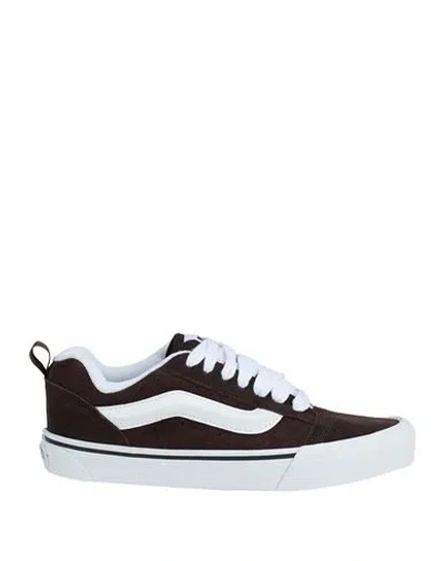 Vans Knu Skool Woman Sneakers Chocolate Brown Size 8 Leather In Multi