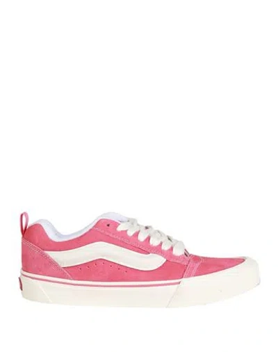 Vans Knu Skool Woman Sneakers Magenta Size 8 Leather In Pink