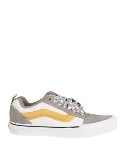Vans Knu Skool Woman Sneakers Taupe Size 8 Leather, Textile Fibers In Grey