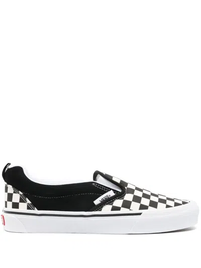 VANS KNU SLIP CHECKBOARD-PATTERN SNEAKERS