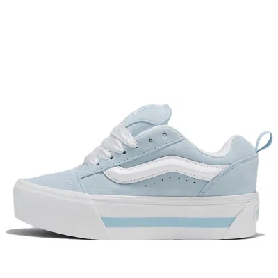 Vans Knu Stack Vintage Satin Shoes 'dream Blue White' In Multi