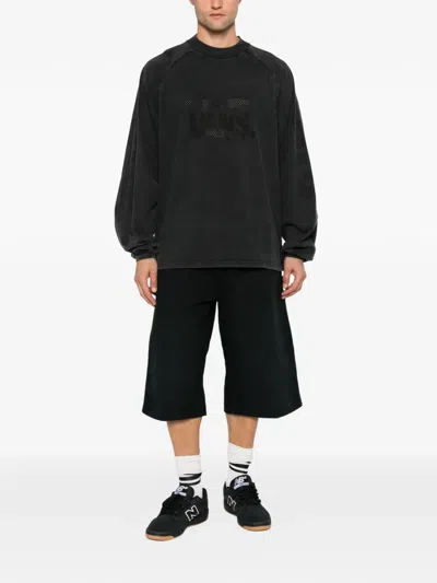Vans Laser-cut Quilted-panel T-shirt In Black