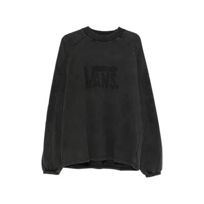 Vans Laser-cut Quilted-panel T-shirt In Gray