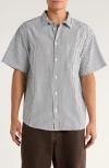 Vans Lawson Stripe Short Sleeve Cotton & Linen Button-up Shirt In Multi