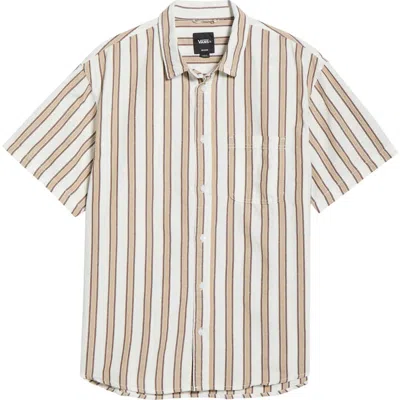 Vans Lawson Stripe Short Sleeve Cotton & Linen Button-up Shirt In Multi