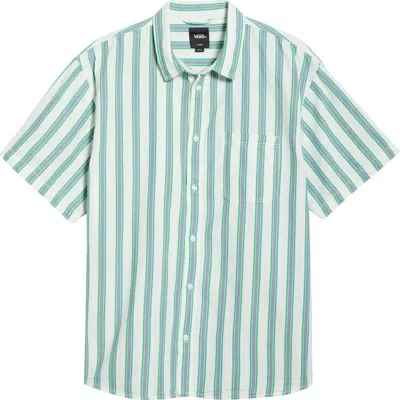 Vans Lawson Stripe Short Sleeve Cotton & Linen Button-up Shirt In Multi