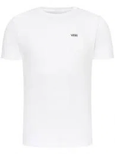 Vans Left Chest Logo Tee In White