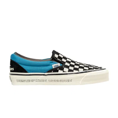 Pre-owned Vans Liberaiders X Classic Slip-on 98 Dx 'destination Unknown - Checkerboard Blue' | Men's Size 9