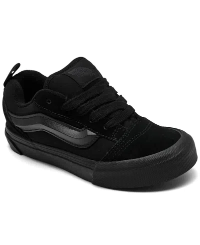Vans Kids' Little Boys' And Girls' Knu Skool Low-top 3d Sidestripe Sneakers From Finish Line, Created For Macy' In Black