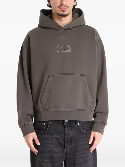 Vans Logo-detail Hoodie In Gray