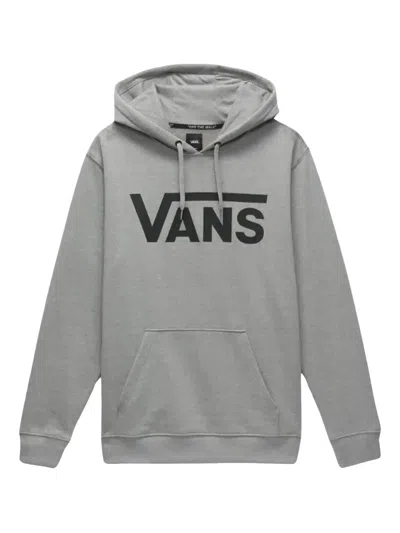 Vans Logo-detail Long-sleeve Hoodie In Gray
