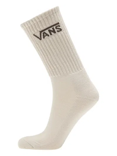 Vans Logo-embellished Crew Socks (pack Of Three) In White