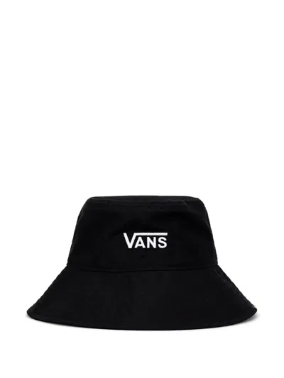 Vans Logo-embroidered Drawstring Bucket Hat In Black