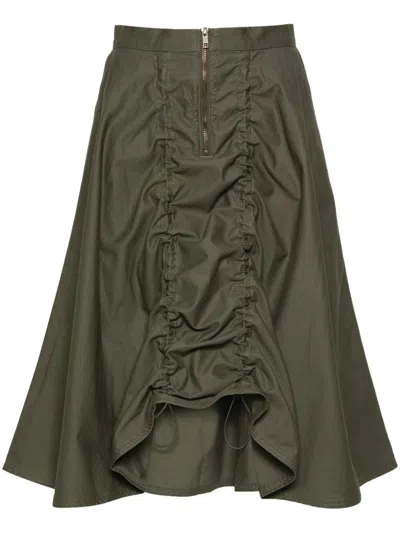 Vans Logo-patch Mini Skirt In Green
